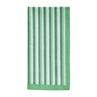 Patricia Heaton Home Geo Printed Stripe Napkin Green Set of 12 Park Designs - The Fox Decor